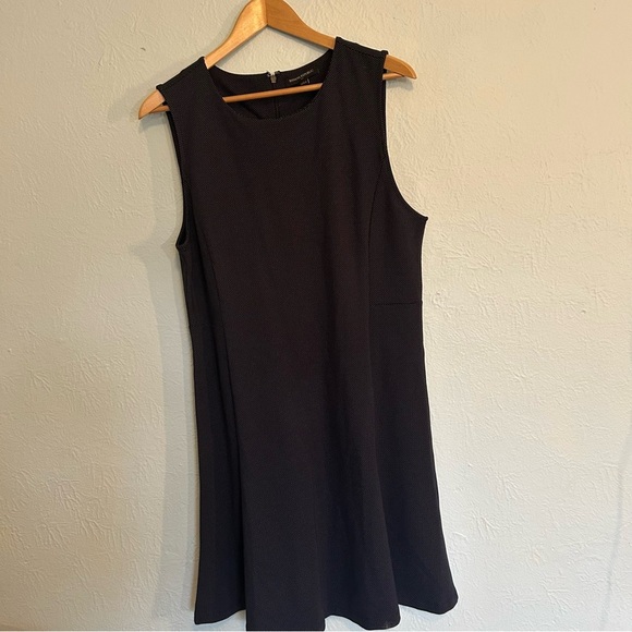 Banana Republic Dark Navy w/Small White Polka Dots Sleeveless Dress Size Large - Picture 1 of 10